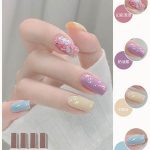 Elegant Rose Gold Glitter Gel Nail Polish Collection
